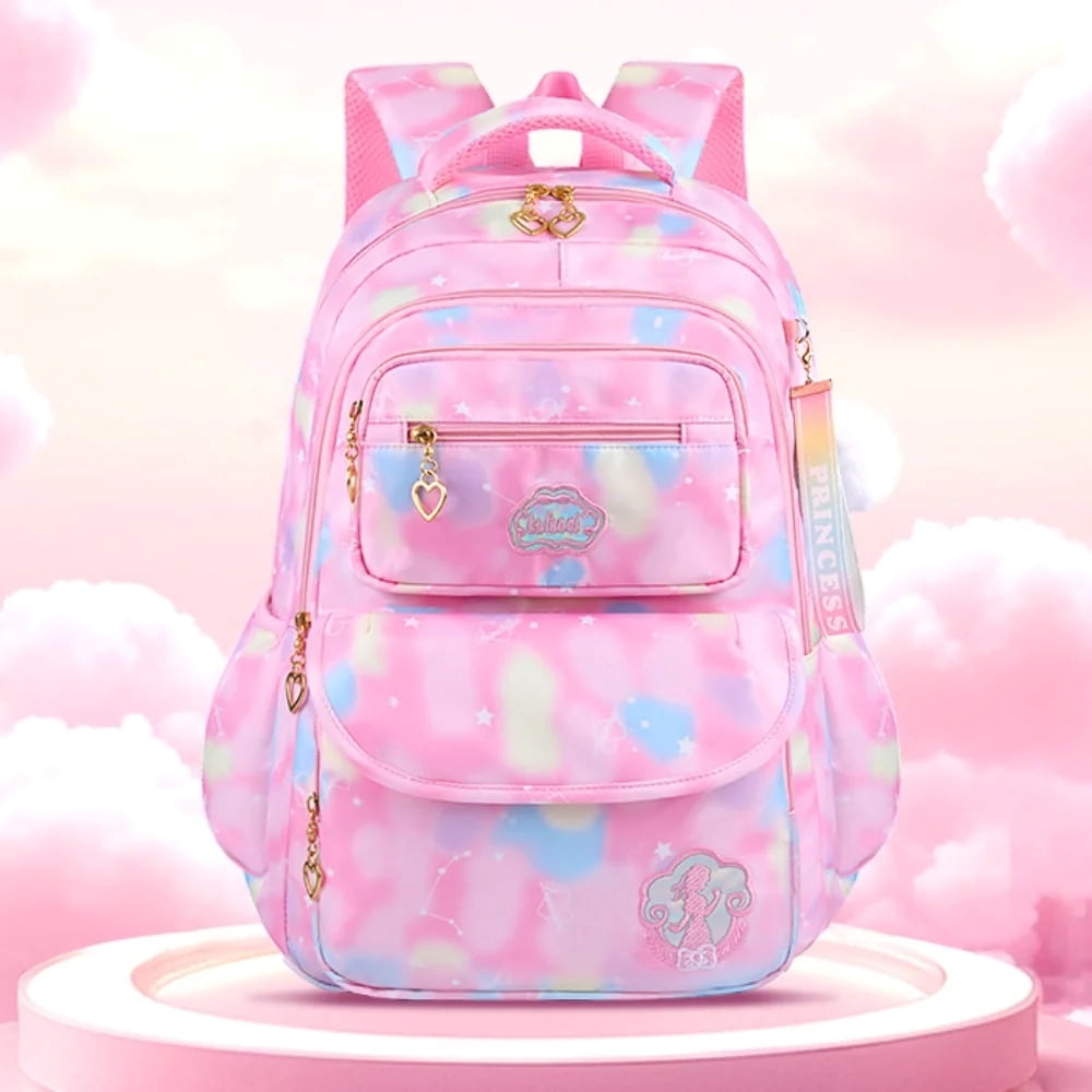 Tyethy Girls Backpack, School Kids Backpacks for Girls, Cute Book Bag for Students Gifts, Pink