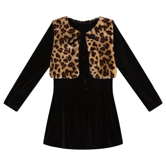 Richie House Girls' Dress with Vest RH0829