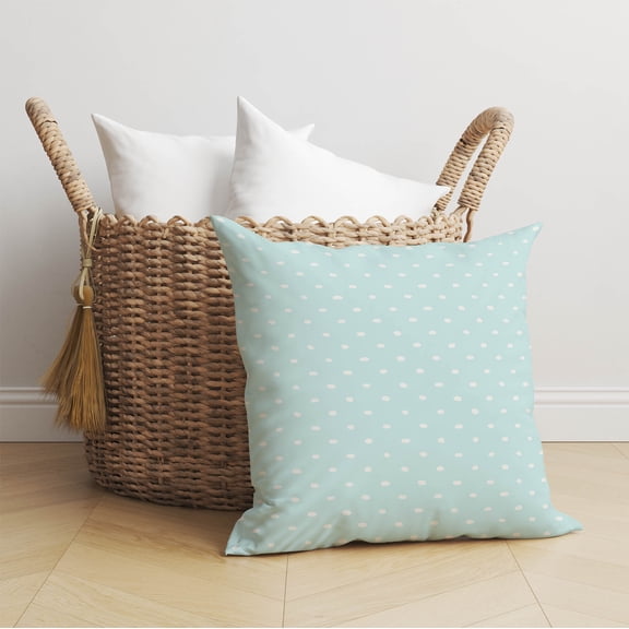Teeny Tiny Light Blue Throw Pillow