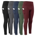 thumbnail image 2 of Women Fleece Yoga Pants with Pockets Wide Waistband Running Workout, 2 of 8