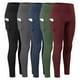 thumbnail image 3 of Pantalones de yoga de lana para mujer con bolsillos Cintura ancha Entrenamiento para correr, 3 of 8
