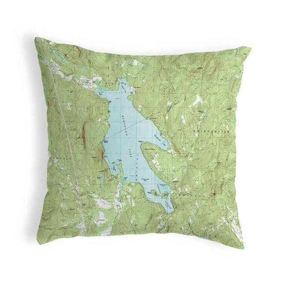 Betsy Drake KS794 12 x 12 in. Newfound Lake, NH Nautical Map Non-Corded Indoor & Outdoor Pillow