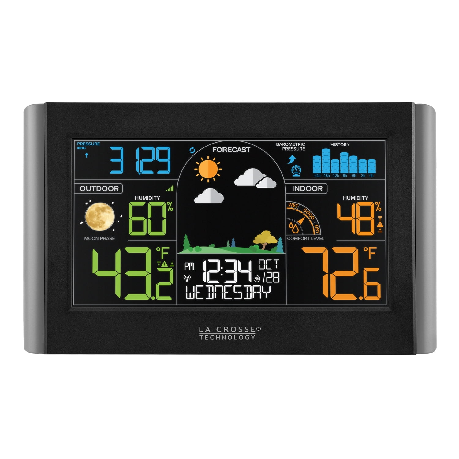 La Crosse Technology Wireless Atomic Digital Color Weather Station  display picture 1