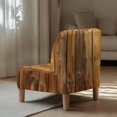 thumbnail image 5 of HELLHERO Decorations Easy to Install Armless Accent Chair Cover for Armless Chair, Armless Accent Chair Protector Wood Print, 5 of 8