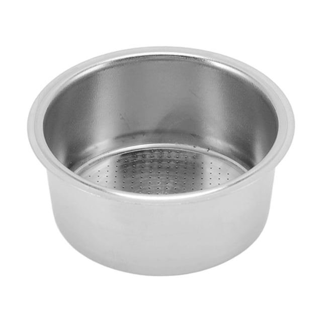 Stainless Steel Coffee Filter, 51mm Double Cup Coffee Filter Basket Stainless Steel Powder Bowl Porous Coffee Filter Bowl Non Pressurized With Fine Filter Coffee Strainer