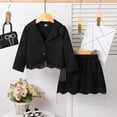 thumbnail image 4 of Bobifish Toddler Girls Outfit Sets Two Piece Irregular Hem Outdoor Sets With Fringe Skirt&Long Sleeve Top Children Girls Sets, 4 of 7