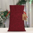 thumbnail image 5 of Naloa Burgundy Floral Drawstring Christmas Bags, 3D Xmas Gift Bags, Christmas Wrapping Bags, Xmas Goodie Bags, Treat Pouch Bags, Party Favor Bags-Medium, 5 of 9
