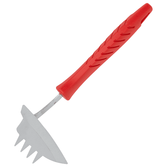 Zenport LT373 Stainless Weeder, Hoe, Rake Combo Hand Tool, Red - 12 Pack
