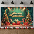 thumbnail image 2 of Decorative Design Christmas Banner Holiday Theme Candy Cane Gift Wrap Festive Decoration Merry Christmas for Family Gathering Winter Celebration Home Decor, 2 of 9