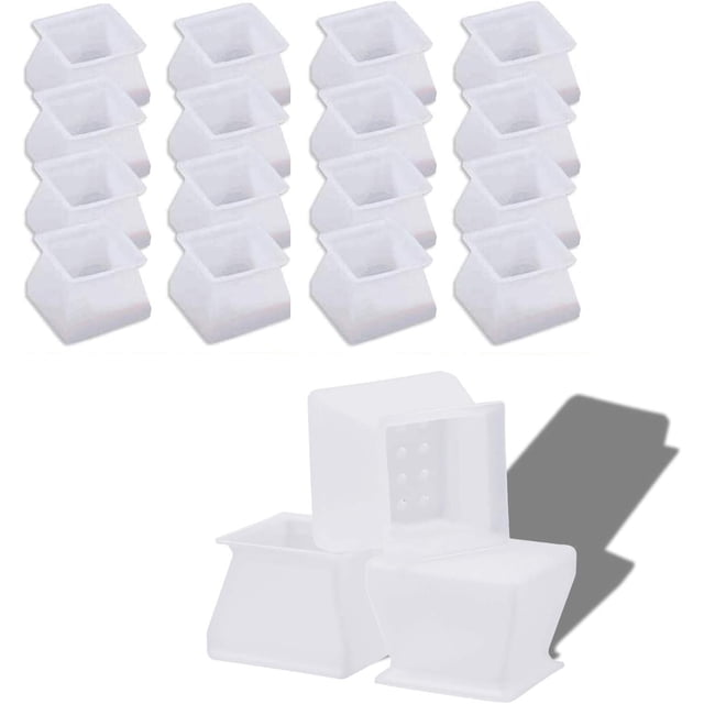 16 piezas de tapas de silicona para patas de silla, cubiertas para patas de silla, protectores de patas cuadrados, protectores de suelo para patas de silla, tapas para patas de mesa para silla, mesa,