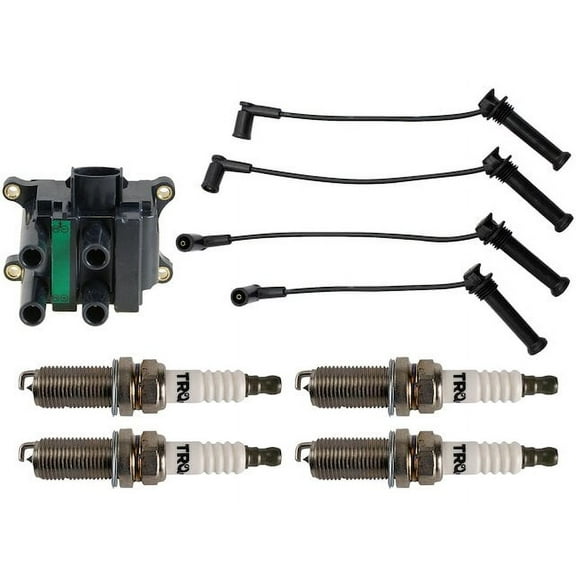 Ignition Coil Spark Plug and Wire Set 6 Piece - Compatible with 2001 - 2009 Mazda B2300 2002 2003 2004 2005 2006 2007 2008
