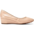 thumbnail image 2 of Cole Haan Sloane Nude Leather Slip On Pointed Toe Wedge Heeled Classic Sandals (Nude Leather, 5.5), 2 of 4