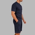 thumbnail image 7 of Kakii Men's 2-Piece Pull-On Shorts Set, All-Over Texture Jogger Shorts & Matching Tee, Elastic Waist Summer Lounge Outfit, 7 of 7