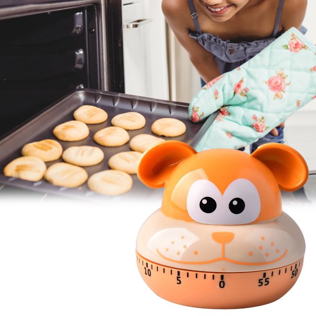 Temporizadores Adzgya con bonitos dibujos de animales, temporizador mecánico de cocina de 60 minutos, reloj con alarma fuerte, mini temporizador manual para utensilios de cocina.