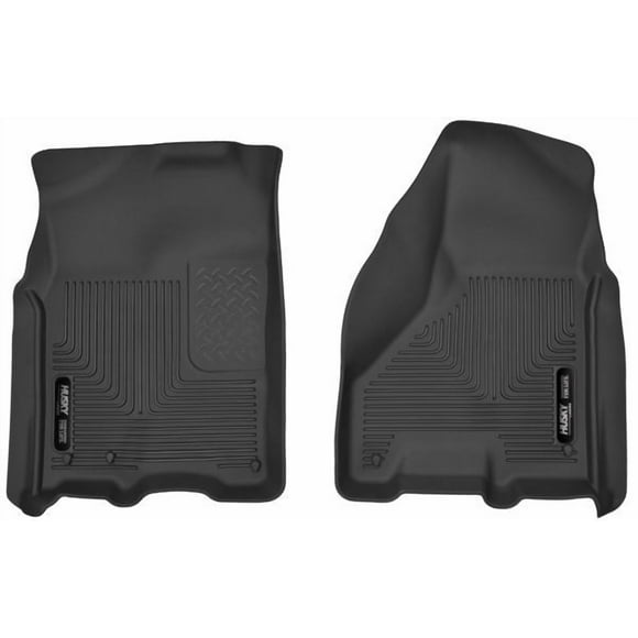 Husky Liner Floor Liner 53511 X-act Contour; Molded Fit; Raised Channels And Edges; Black; 2 Piece