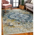 thumbnail image 5 of Leick Home 596445 Vienne Vintage Turkish Medallion Ivory and Navy Area Rug Rectangle 3'9"x 5'9", 5 of 21