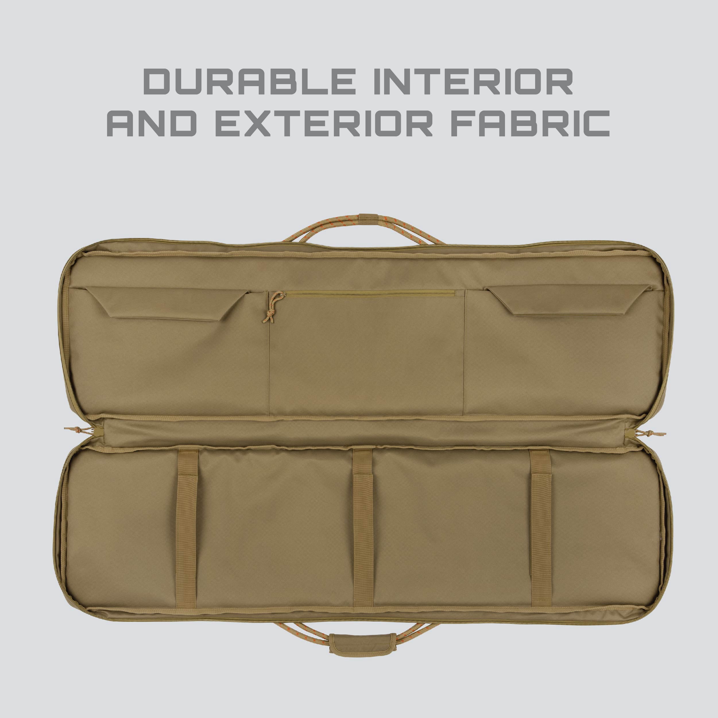 Tac-Six™ 46" Lockable Rifle Soft Case, Molle Front, Coyote