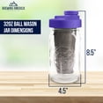 thumbnail image 5 of Cold Brew Coffee Maker Kit: Wide Mouth Mason Jar with Screw Top Lid, Stainless Steel Filter for Delicious Brewed Coffee, Infused Tea, Alcohol - 1 Quart 32 oz Purple, 5 of 7