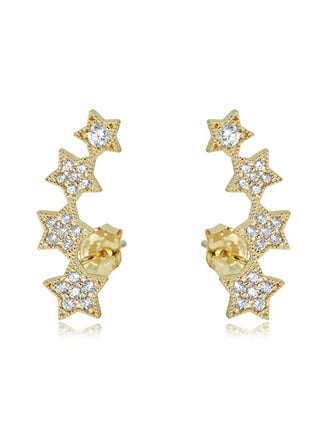 Diamond Ear Climber Earrings