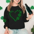 thumbnail image 4 of YABCSAZ St Patrick's Day Sweatshirts for Women Casaul Loose Oversize Shirts Long Sleeve Irish Shirts Shamrock Clover Printed Blouse, Paddy's Day Great Parade Tops, 4 of 5