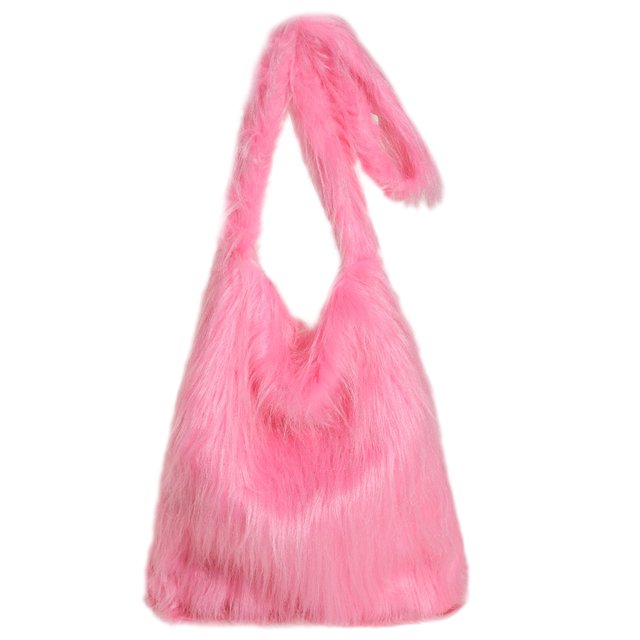 Bolso bandolera de piel sintética para mujer, bolso informal suave para uso diario, bolso esponjoso de moda