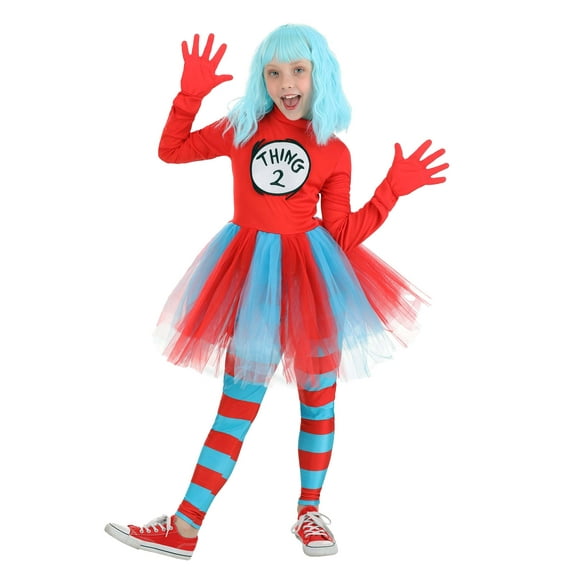 Girl's Thing 1 and Thing 2 Costume Dress