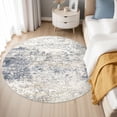 thumbnail image 4 of Toyoso 8x8 Round Washable Area Rug Large Abstract Modern Blue Beige Circle Rug Machine Washable Luxury Area Rug For Living Room Dining Room Foyer Home Decor, 4 of 9