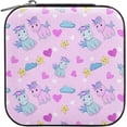 thumbnail image 2 of Leather Jewelry Box Lovely Unicorn Portable Mini Jewelry Storage Bag for Travel, Small Ring Case Earrings Organizer Necklaces Box for Women Girls Women Gifts, 2 of 7