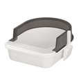thumbnail image 2 of Caja de arena para gatos, bandeja de arena para mascotas duradera para gatos pequeños y medianos Negro Yuyangstore Bandeja de arena para gatos, 2 of 8