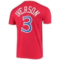 thumbnail image 3 of Men's Mitchell & Ness Allen Iverson Red Philadelphia 76ers Hardwood Classics Stitch Name & Number T-Shirt, 3 of 3