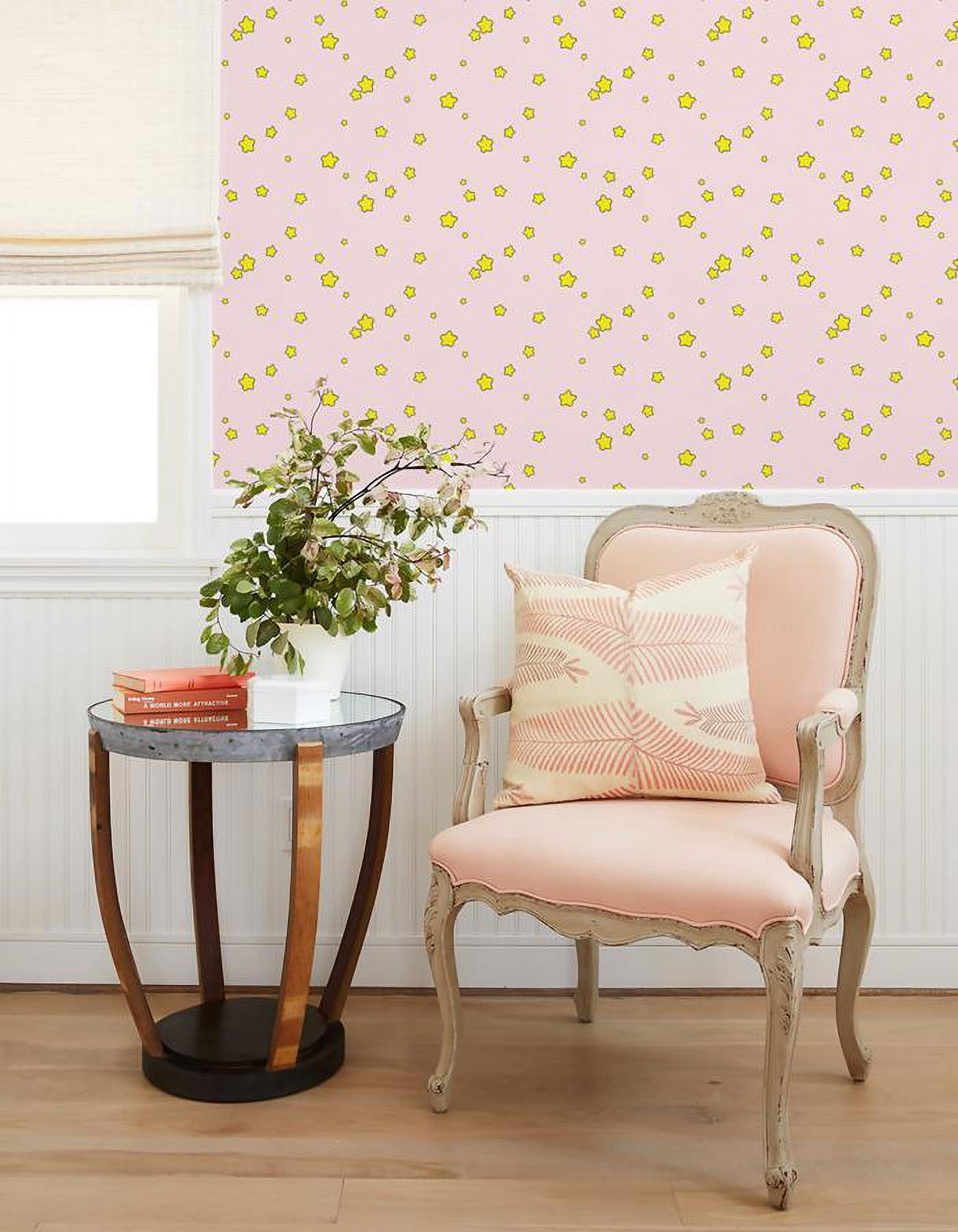 Shooting Stars Removable Vinyl Wallpaper by Barbie - Pink