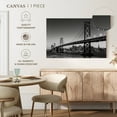thumbnail image 5 of Elephant Stock Sf Bay Bridge Black And White Wall Art - Horizontal Canvas Wall Art - Living Room Wall Decor - City Canvas - Black And Gray Decor - 36" x 24", 5 of 8