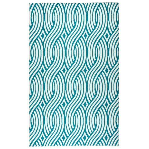 Rizzy Home Aqua/Blue Runner Rug In Polypropylene 2'3" x 7'7" Walmart