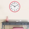 thumbnail image 3 of Wall Hanging Clock 10Inch Minimalist Household Wall Clock Creative Silent Clock for Decoration without Battery (Red), 3 of 8