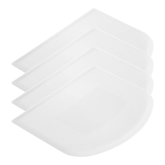 Uxcell Plastic Cake Scraper Dough Cutter Tool for Cutting Baking Kitchen Daily Use - White, Pack of 4