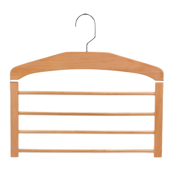 HINTRMENT Wooden Hanger Multi Layer Hangers For Pants 1Pack 15X14X0.5In