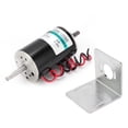 thumbnail image 1 of DC Motor HighSpeed 80W Micro CW CCW Double Output Shaft Speed Regulation 12V XD60D9412Y50S(with Bracket ), 1 of 5