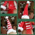 thumbnail image 6 of Christmas Elk Ornaments Long Striped Legs, Xmas Ornaments Handmade Plush Doll Red Hat, Easter Spring Home Outdoor Decorations Present 19.7 inch, 6 of 10