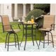 thumbnail image 3 of Mesa de Comedor para Exteriores Zimtown Cuadrada con Superficie de Vidrio 31,5 Estructura de Acero Negro, 3 of 8