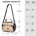 thumbnail image 4 of FORMRS Student Lunch Bag Insulated Reusable Cooler Box with Zipper Pockets, Beige Fall Acorns Pattern, 4 of 9