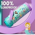 thumbnail image 7 of Kids Insulated Stainless Steel Water Bottle for Travel School Boys Girls, Kids Cup 18oz Leak Proof Vacuum Tumbler with Pop-Open Straw & Spout 2-in-1 Lid, Mermaid, 7 of 7