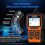 Foxwell NT510 Elite Automotive Bi-directional Scan Tool Fits for Honda Acura OBD2 Scanner All System All Resets Car Diagnostic Scanner Engine Code Reader ABS Bleeding SAS Calibration, Free Update