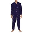 thumbnail image 4 of Kll Mathematical Symbols Sleepwear Mens Flannel Pajamas,Long Cotton Pj Set, 4 of 9