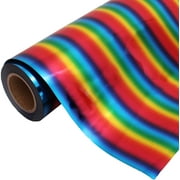 Threadart Rainbow Metallic Foil 20" Wide Heat Transfer Vinyl Film HTV | By the Yard | Compatible with Cricut, Silhouette, Cameo, etc | Available in Over 30 Colors