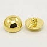 1-Hole Plating Acrylic Shank Buttons Half Round/Dome Buttons Golden 18x11.5mm