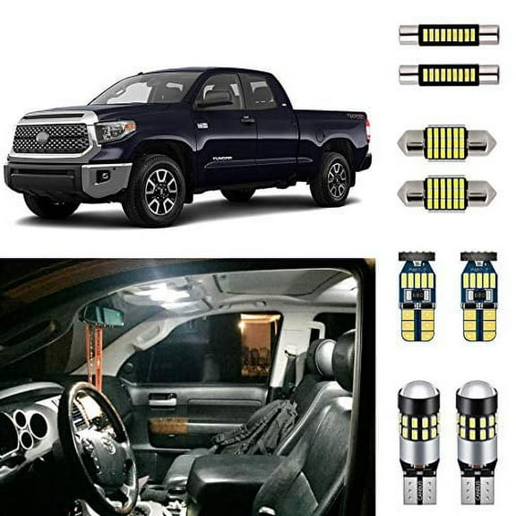 AUTOGINE Super Bright 6000K White LED Interior Light Bulbs Kit Package for 2007-2019 2020 2021 Toyota Tundra   Install Tool