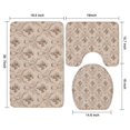 thumbnail image 3 of Pioneer Flower Floral Print Pattern Bathroom Rugs Sets 3 Piece,Toilet Cover Set,Absorbent Non Slip Bathroom Mats Sets with U-Shaped Contour Rug Toilet Rug Set, 3 of 5