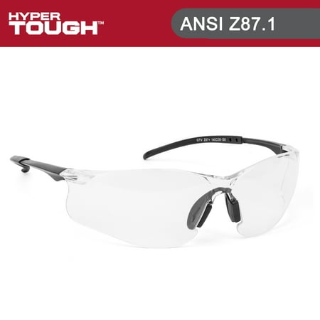 Hyper Tough Clear Safety Glasses with Z87.1 Poly-Carbonate Lens HTS-617113HG