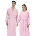 thumbnail image 2 of yunLCZ Nightgowns for Women Ladies Men Couple Cloth Robe Sleepwear White Blue Polyester Dressing Gown Kimono Bath Robe Bathrobe For Hotel Home Sleepdress, 2 of 4
