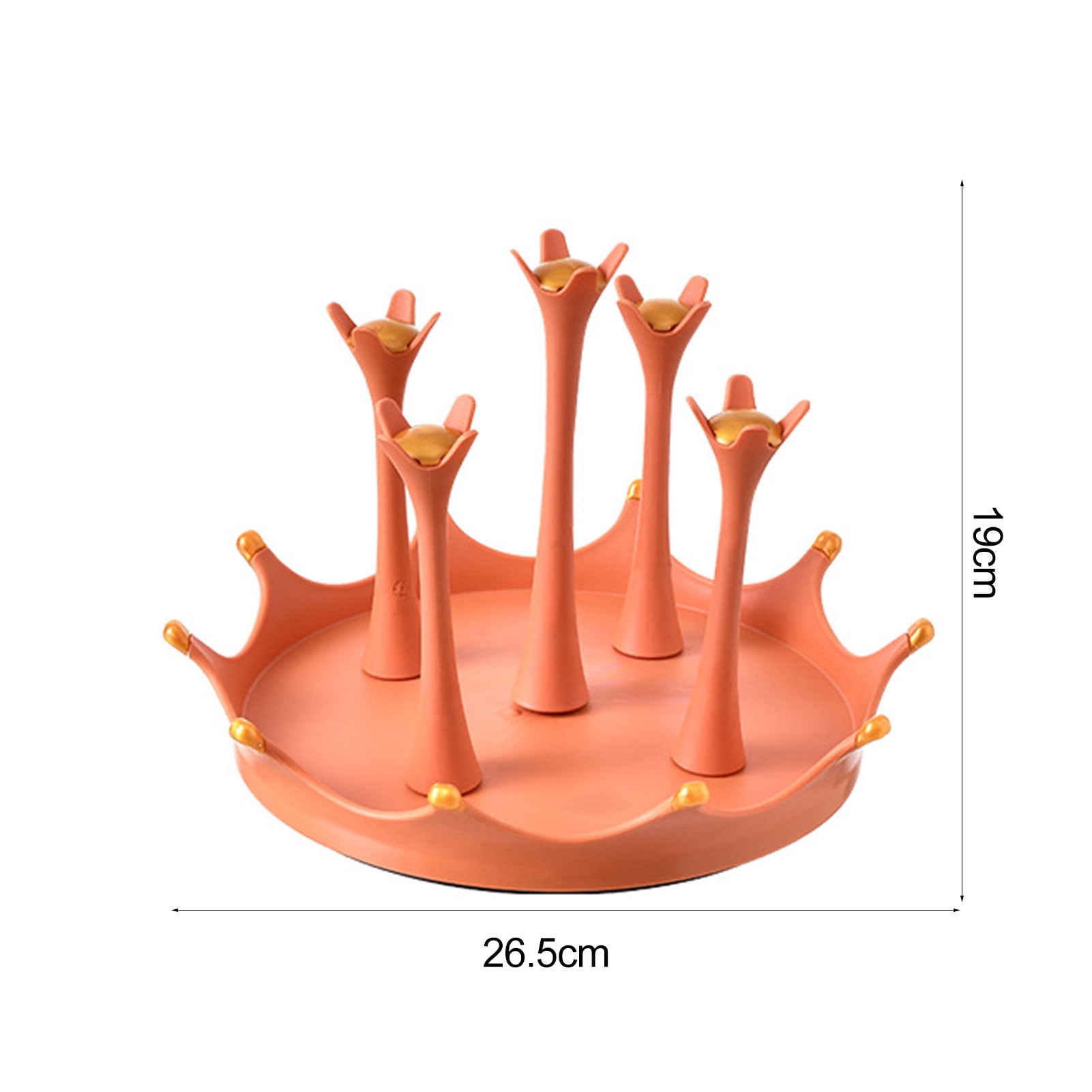 HomeLife Bottle Drying Rack 5/7/9-Digit Detachable Design Multifunctional Rotary Stand Dust-proof Vertical Drain Stainless Steel Cup Holder Feeding Bottle Drain Tray Household Supplies
